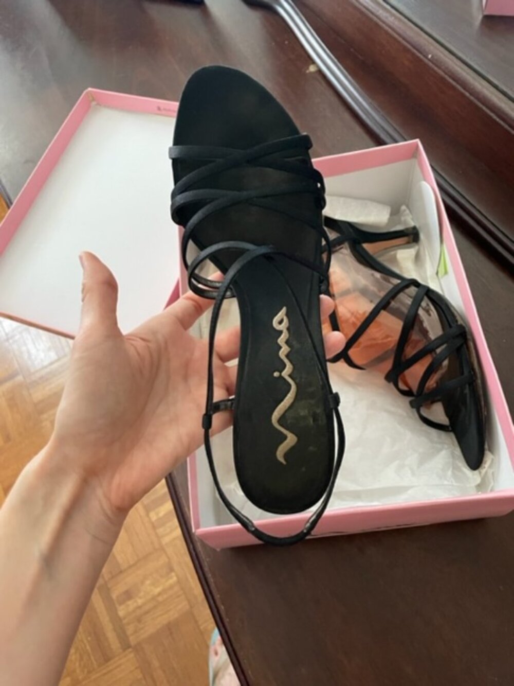 Size 9 - Nina black dress sandals